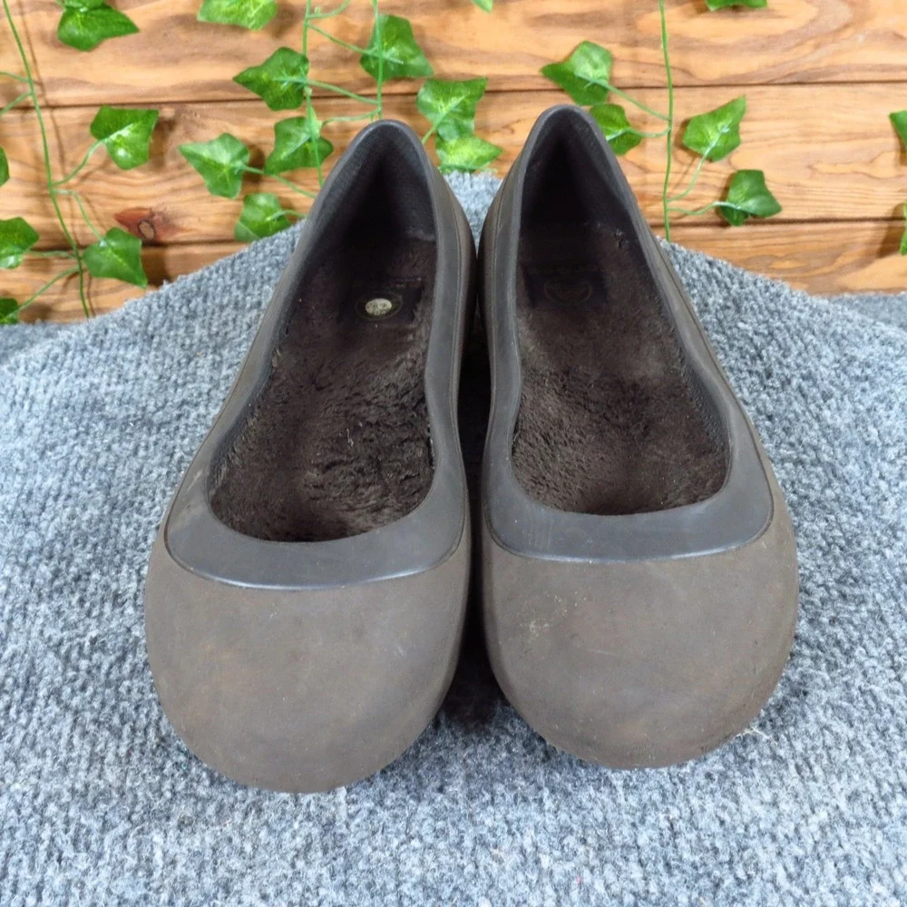 Crocs Mammoth Women Flat Shoe Size 9 Casual Winter Comfort Brown Croslite‎